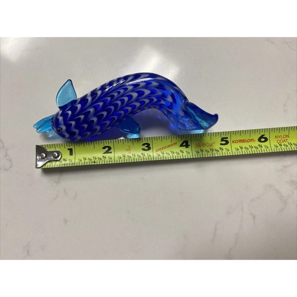 Lenox Blown glass Hand Made Blue dolphin Figurine -Art Glass - Picture 10 of 12